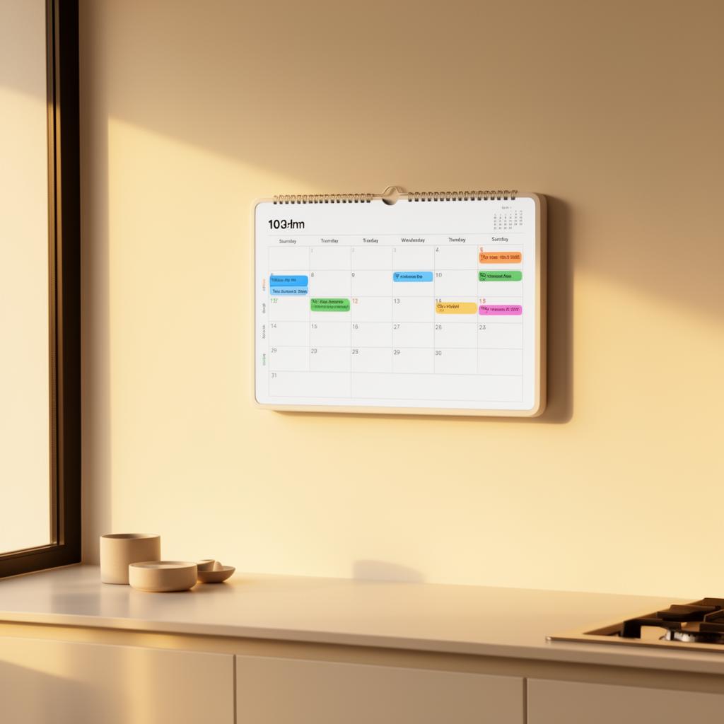Elime WiFi digital picture frame on a side table in a sunlit family home